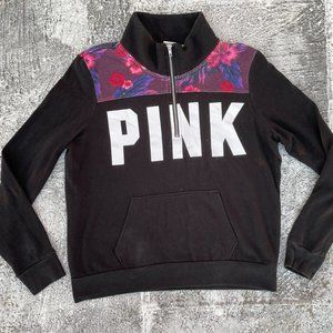 Pink Victoria Secret Women Jacket Lon Sleeve Quater Zip Size M/M
